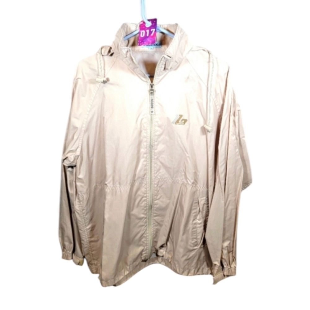 💚 Y2K Baleno Mens Medium Tan Windbreaker Jacket